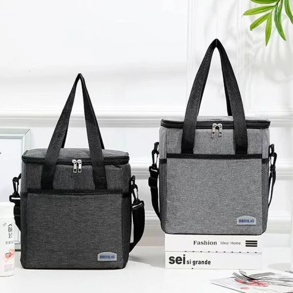 Термосумка 22л 33*25*27см текстиль темно-серая DFB12822dark-grey (50)