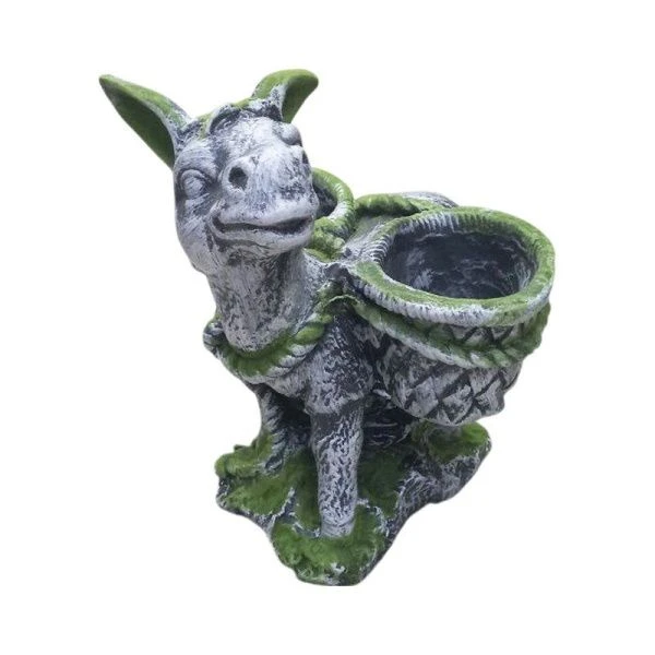 Фигура садовая ОСЕЛ-КАШПО 26*30*32см гипс иск.мох