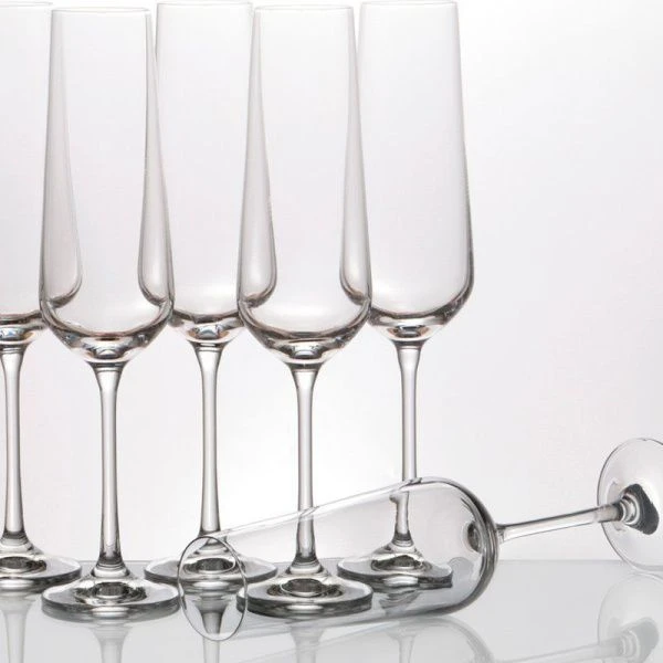Бокалы для шампанского набор 6шт 200мл стекло САНДРА СН019 (2)
