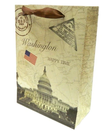 Пакет бумажный 25x18,8x8,5см (4 вида) JC-1866/DV-8750-4 S (600)