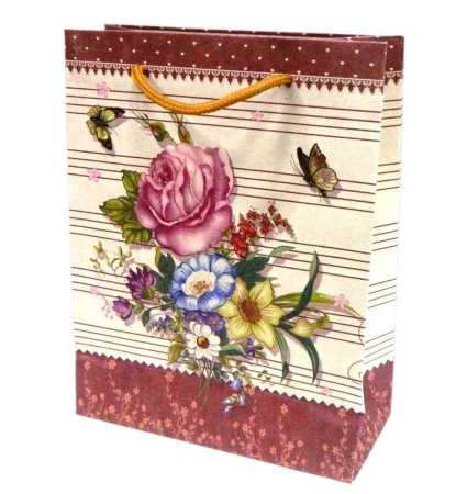 Пакет бумажный 18*23*8см (mix) JC-1826/S (600)