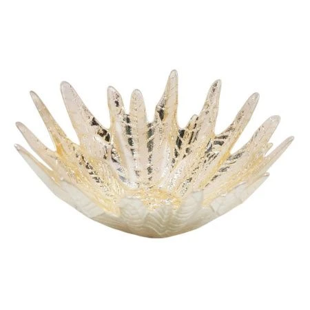 Блюдо 16см стекло ЛЕДЯНОЙ ЦВЕТОК золото 19309/G (16)