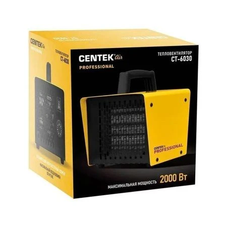 Тепловентилятор пластик Centek CT-6030 профессиональный 1000/2000Вт, защита от перегрева, 25м3