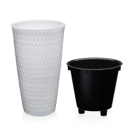 Кашпо 15,5л пластик Kerama белый (6)