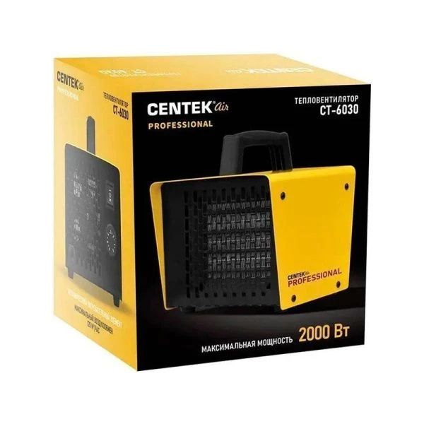 Тепловентилятор пластик Centek CT-6030 профессиональный 1000/2000Вт, защита от перегрева, 25м3 Тепловентилятор пластик Centek CT-6030 профессиональный 1000/2000Вт, защита от перегрева, 25м3