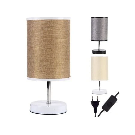 Лампа настольная с абажуром 30см металл/пластик С08 (30)