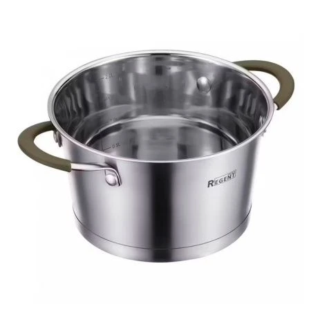 Кастрюля 2,3л нерж.сталь Oliva со стекл.крышкой 18*10,5см 67-1318 (6)