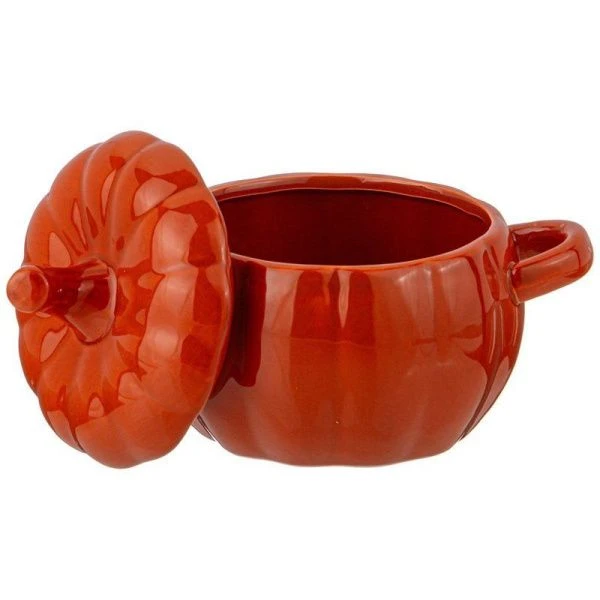 Блюдо для запекания 600мл 17,3*13*12,7см керамика ТЫКВА с крышкой (24)