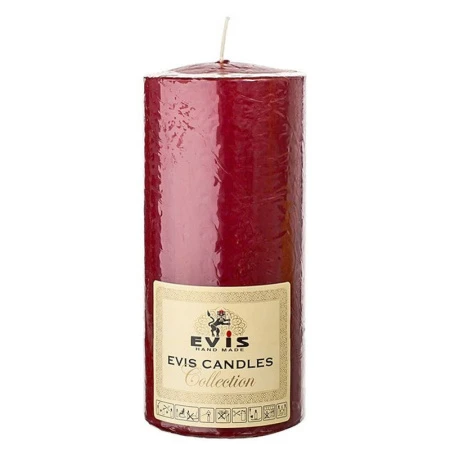 Свеча парафин цилиндрическая d7см h15см бордо (6)