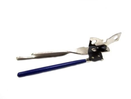 Нож консервный открывалка металл Бабочка синие/нерж ручки JC-771 (240)