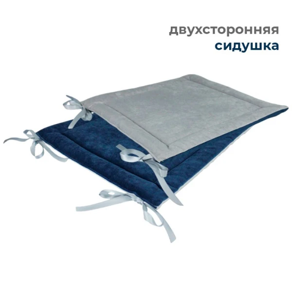 Сидушка на стул (табурет) вельвет 40*40см светло-серый