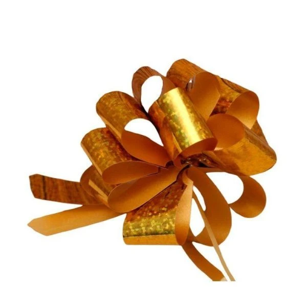 Бант-шар 2,3см голография золотой БЛ-8009