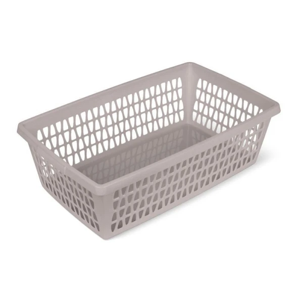 Корзина 34*21*10см пластик ВЕЛЕТТА коричнево-серая прямоугольная С713КСЕР (30)