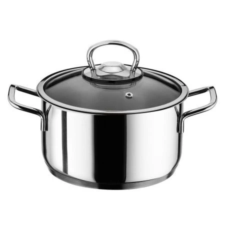 Кастрюля 3,3л 18см нерж.сталь МАРТА со стекл.крышкой арт.100-18-1 (8)