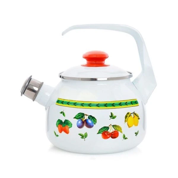 Чайник со свистком 2,5л эмаль ФРУКТОВОЕ АССОРТИ (4)