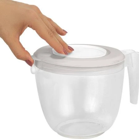 Емкость для миксера 1,9л пластик HELSINKI мерная с крышкой пепельный жемчуг (12)