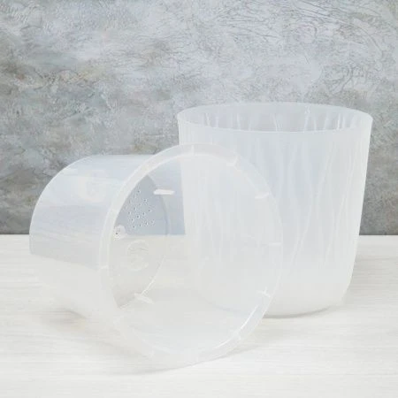 Горшок цветочный для орхидеи 2,3л d157 h152мм пластик Desert с дренажной вставкой (16)