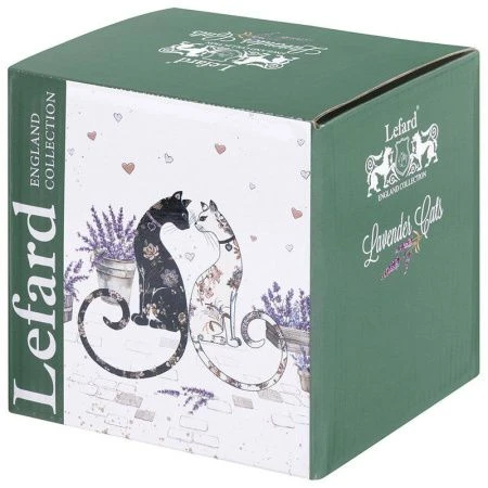 Кружка 330мл фарфор ЛАВАНДОВЫЕ КОТЫ (24)