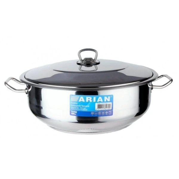 Кастрюля нерж.сталь 10,5л (34*13/дно d25см) низкая / Ариан Гастро 4TTCLK1234001, арт. 4TTCLK1234001