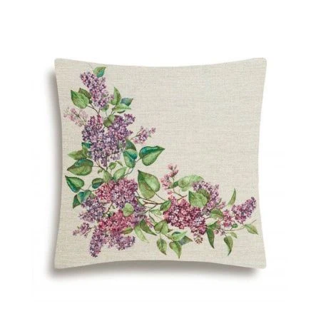 Наволочка декоративная 44*44см гобелен СИРЕНЬ справа