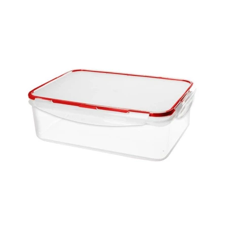 Контейнер пищевой 2,5л пластик Modena с защелками прямоугольный красный 221111306/03 (7)