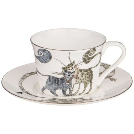 Чайный набор 12пр фарфор КОТИКИ на 6 персон 200мл (6)
