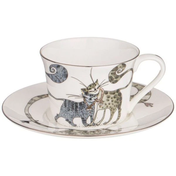 Чайный набор 12пр фарфор КОТИКИ на 6 персон 200мл (6)