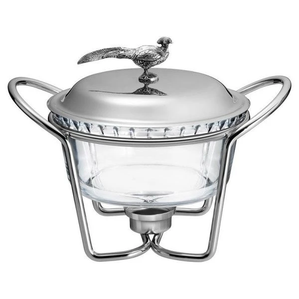 Мармит 1,3л нерж.сталь/стекло ОХОТА с крышкой (4)