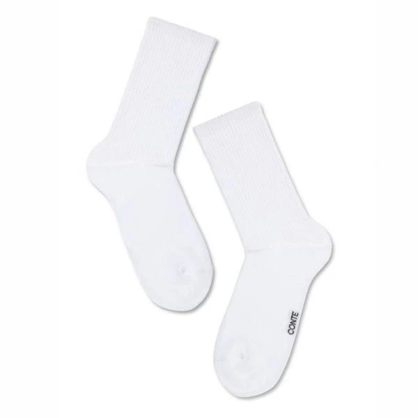 Носки женские хлопковые CONTE Active р.25 (38-39), 000 белые