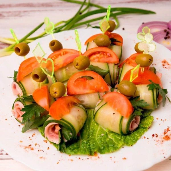 Шпажки для канапе 9см 35шт пластик КАРТА микс PATERRA (100)