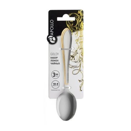 Ложки чайные набор 3шт нерж.сталь Goldy GLD-53 (4)