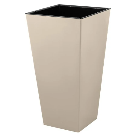 Горшок для цветов 19,4л 250*250*470мм пластик London Cube калифорнийский миндаль c дренаж.вставкой