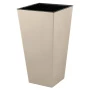 Горшок для цветов 19,4л 250*250*470мм пластик London Cube калифорнийский миндаль c дренаж.вставкой