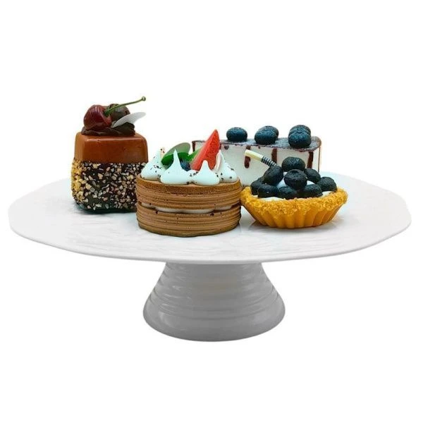 Тортовница 30,5*9,5см фарфор ВИНОГРАДНАЯ ЛОЗА на ножке (6)