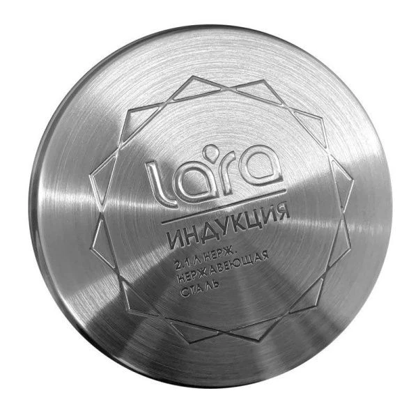 Кастрюля 2,1л нерж.сталь ПРЕМИУМ стекл.крышка 16см, h10,5см, индукц.капс.дно LR02-290 (4)