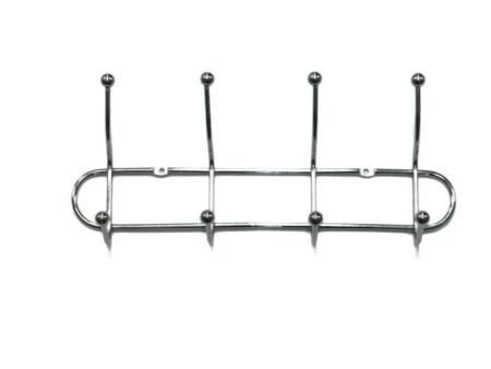 яяяВешалка 4 крючка 2-х уровневая 6*32см (5мм) JC-1091 (80/100)