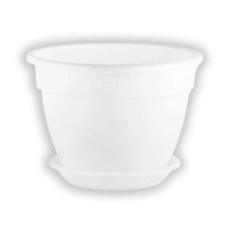 Горшок цветочный 16,6л d36см пластик АНТИК с поддоном белый 5PL0711 (5) Горшок цветочный 16,6л d36см пластик АНТИК с поддоном белый 5PL0711 (5)