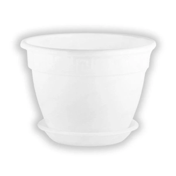 Горшок цветочный 16,6л d36см пластик АНТИК с поддоном белый 5PL0711 (5) Горшок цветочный 16,6л d36см пластик АНТИК с поддоном белый 5PL0711 (5)