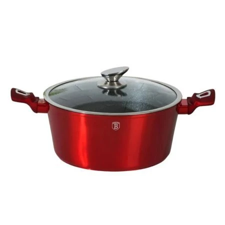 Кастрюля 4,1л со стекл.крышкой Burgundy Metallic Line