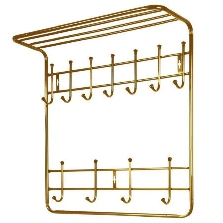 яяяВешалка с полкой 2-х ярусная ВПТ11 740*745*250мм золото (5)