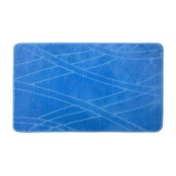 Коврик в ванную 60*100см полипропилен MAXIMUS 10607 BLUE голубой 2509