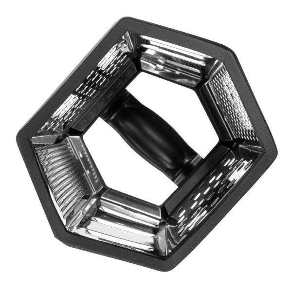 Терка 6 гранная 13*14,6*23см нерж.сталь SHAM с пласт.контейнером (12)