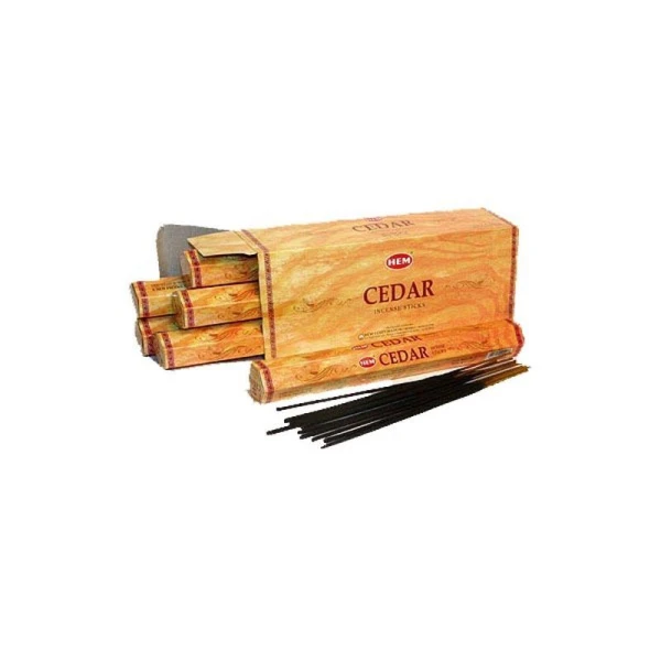 Благовония шестигранник 20 палочек HEM Cedar Кедр (6)