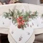 Скатерть новогодняя хлопок/твил 160*220см Celebration бежевый клетка