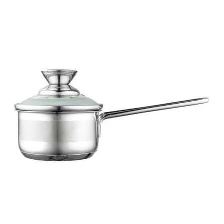 Ковш 1,2л нерж.сталь со стекл.крышкой 14*8см GH-1806 (8)