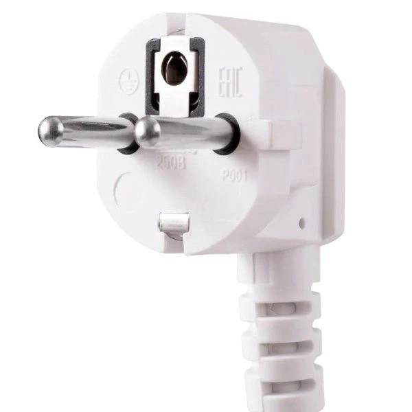 Удлинитель 5 гнезд пластик 5м 0,75кв.мм 10А ПВС с зазем, выкл-ем СТАРТ белый (20)