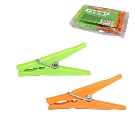 Прищепки бельевые 24шт пластик ХОЗЯЮШКА Мила (100) Прищепки бельевые 24шт пластик ХОЗЯЮШКА Мила (100)