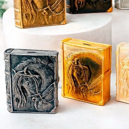 Копилка Лошадь (книга) 20,5*16*5см гипс