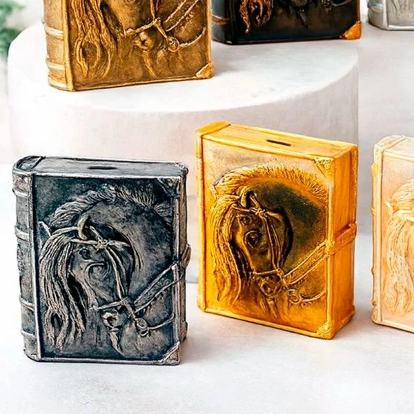 Копилка Лошадь (книга) 20,5*16*5см гипс