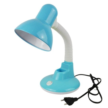 Лампа настольная с выключателем голубая 49см (24)